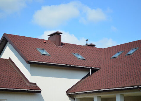 House with an energy-efficient roof designed to reduce heating and cooling costs
